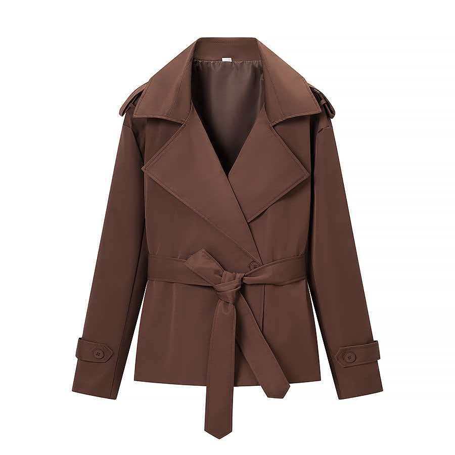 Avéra Tailored Double-Breasted Trench Coat