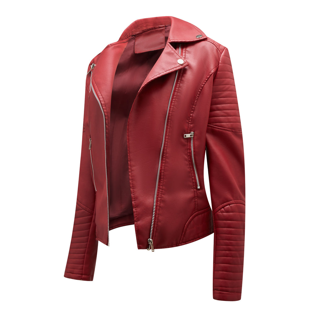 Léa Classic Moto Vegan Leather Jacket
