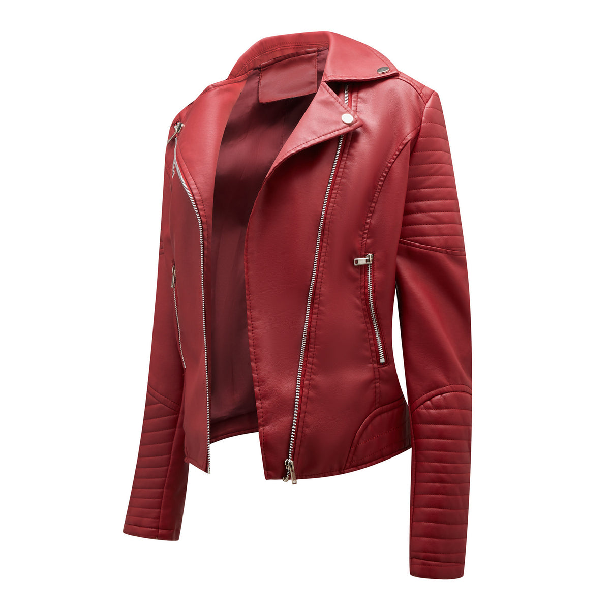 Léa Classic Moto Vegan Leather Jacket