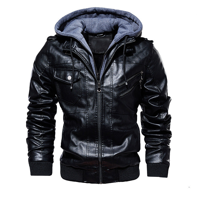Stryde Vintage Aviator Layered Hoodie Jacket