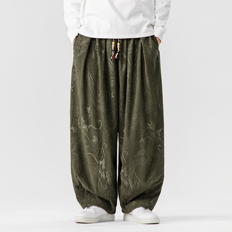 Urban Theory Dragon Baggy Drawstring Pants