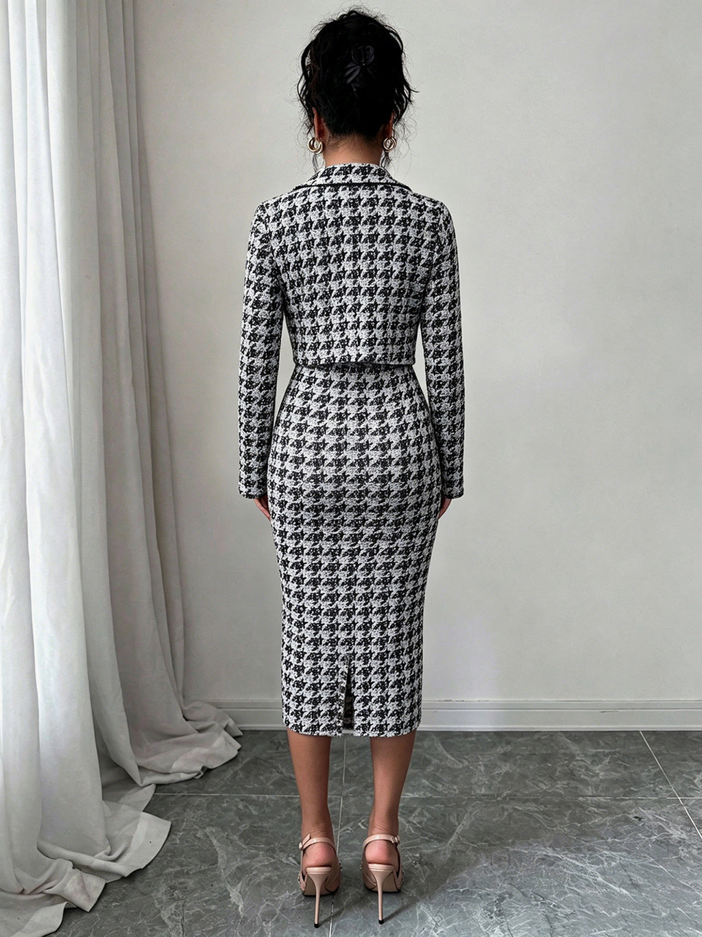 Léa Elegant Tweed Jacket & Dress Set