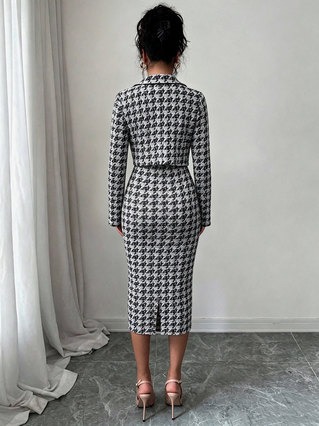 Léa Elegant Tweed Jacket & Dress Set