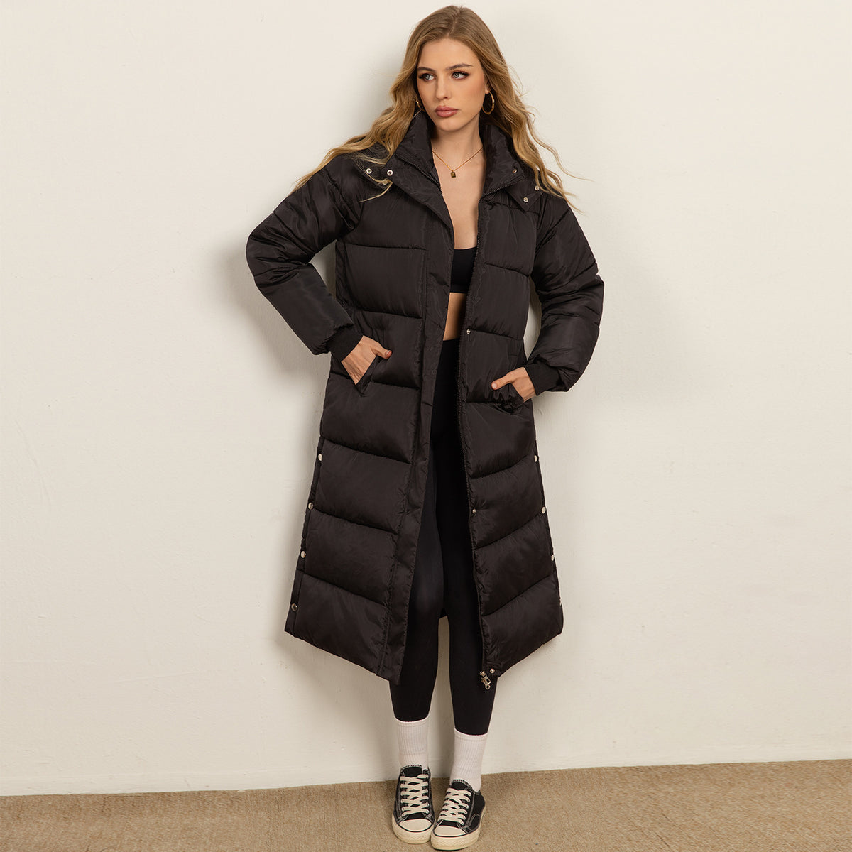 Penelope Longline Puffer Hooded Coat