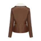 Penelope Vegan Leather Aviator Jacket