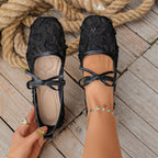 Élise Floral Lace Mary Jane Ballet Flats