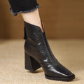 Élise Vintage Vegan Leather High-Heel Booties