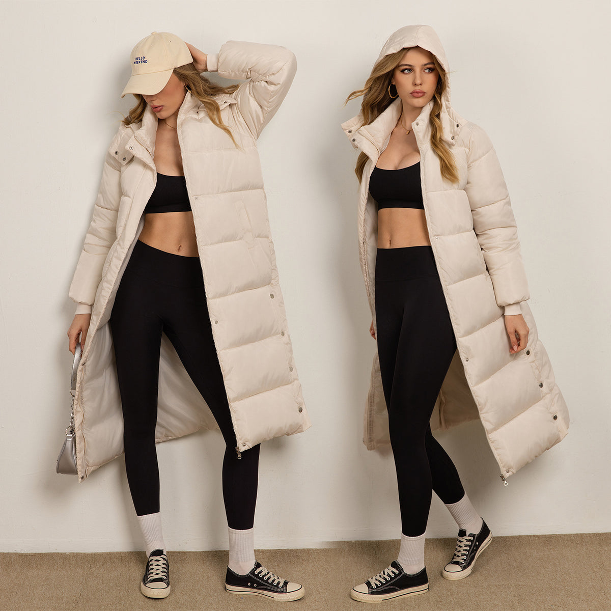 Penelope Longline Puffer Hooded Coat