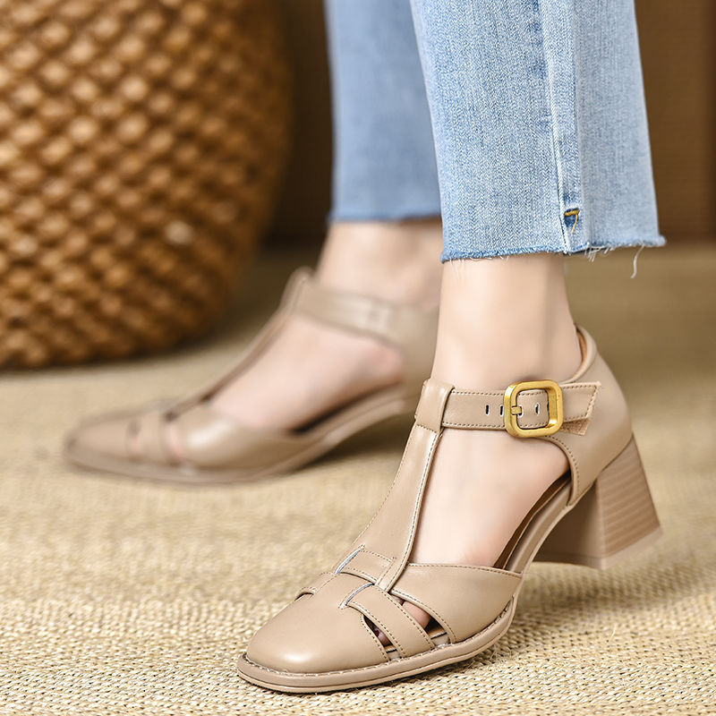 Élise T-Strap Vegan Leather Platform Heel