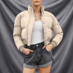 Penelope Cozy Insulated Cropped Winter Puffer
