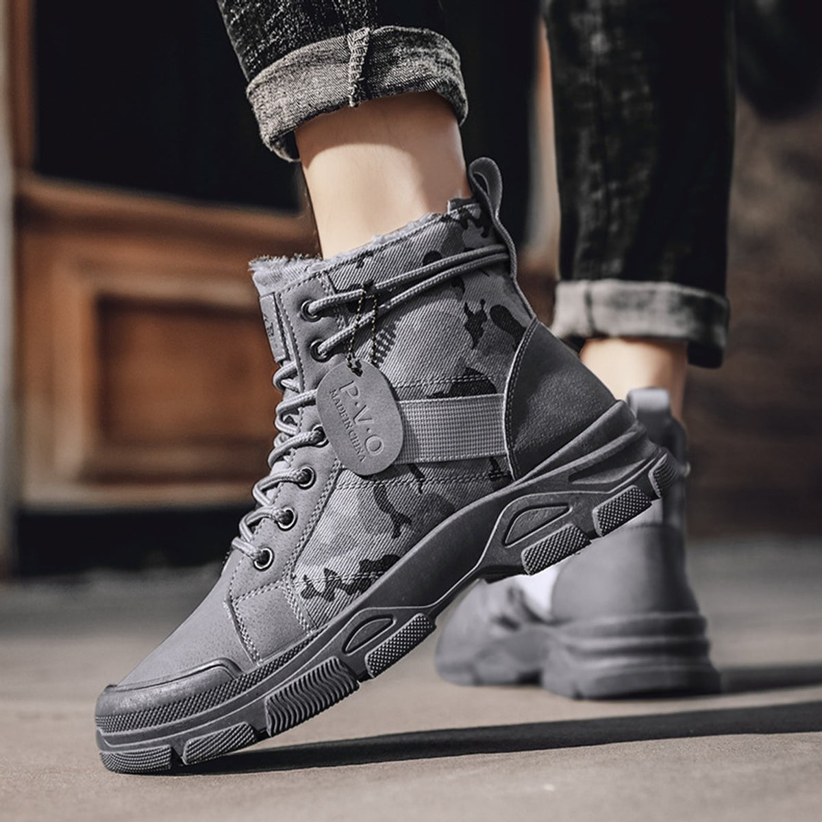 Ridge Rugged Camouflage Work Boots