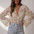 Léa Delia Floral Lace Blouse