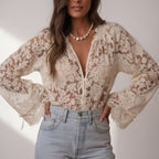 Léa Delia Floral Lace Blouse