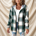 Léa Cozy Plaid Hooded Layering Jacket