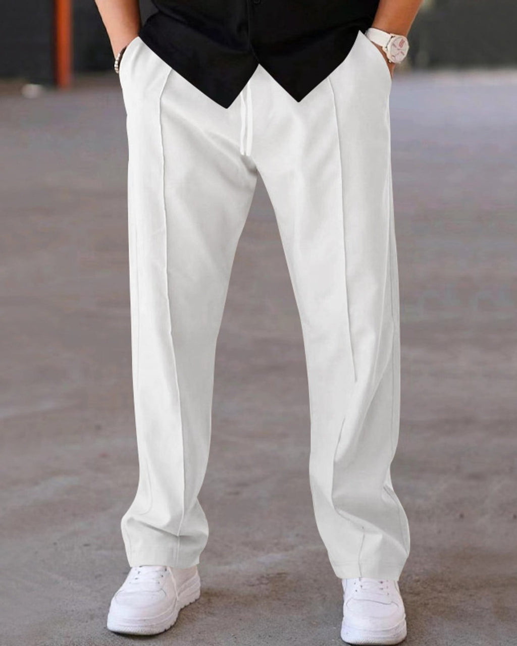 Clifford Relaxed Straight-Leg Formal Joggers