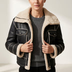 Léa Fur Lined Vegan Leather Jacket