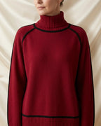 Léa Luxe Ribbed Turtleneck Pullover