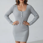 Léa Soft Knit Ribbed Cardigan & Tank Dress Set