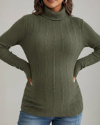 Léa Classic Maternity Ribbed Knit Turtleneck