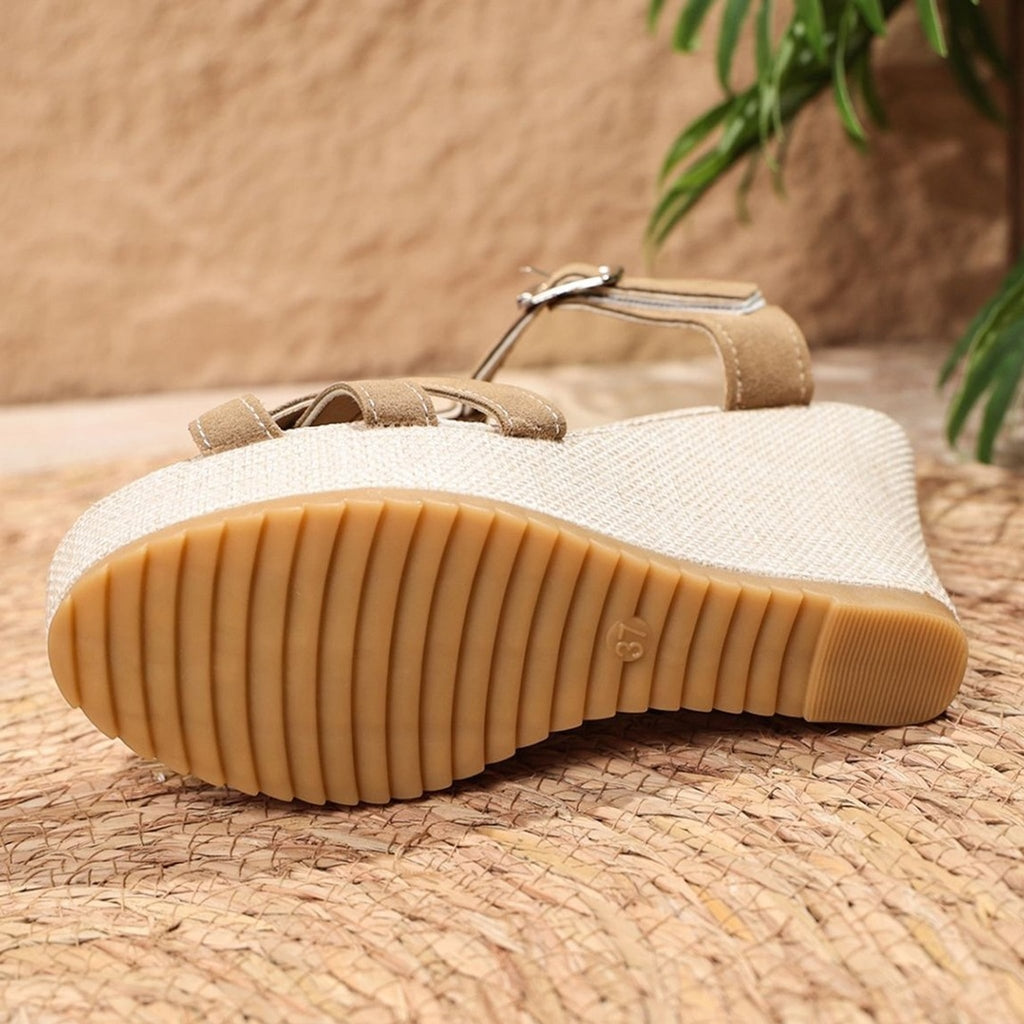 Élise Braided Espadrille Wedge Sandals