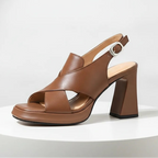 Élise Vegan Leather Chunky Platform Heels