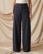 Luciel High-Waist Curved Palazzo Trousers