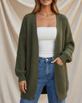 Léa Women's Green Soft-Knit Cardigan