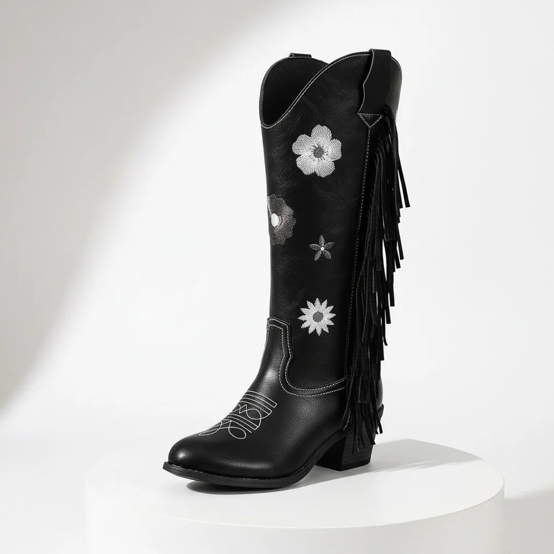 Élise Floral Western Cowboy Boots