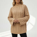 Léa Cozy Knit Oversized Turtleneck Pullover