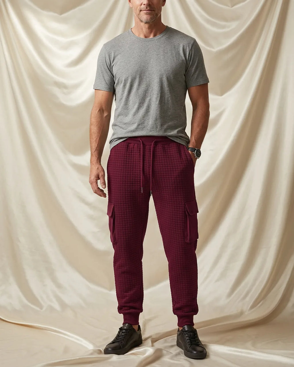 Clifford Waffle Knit Gym Cargo Joggers