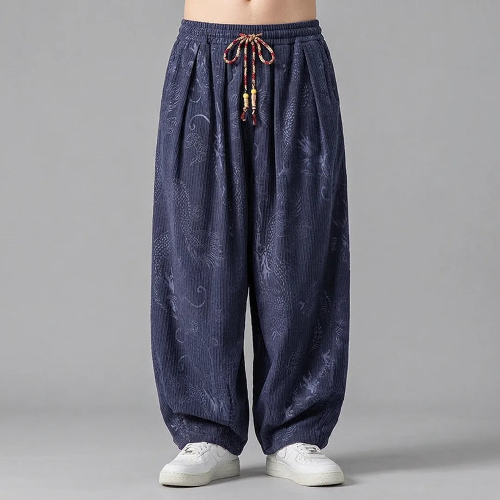 Donovan Dragon Baggy Drawstring Pants