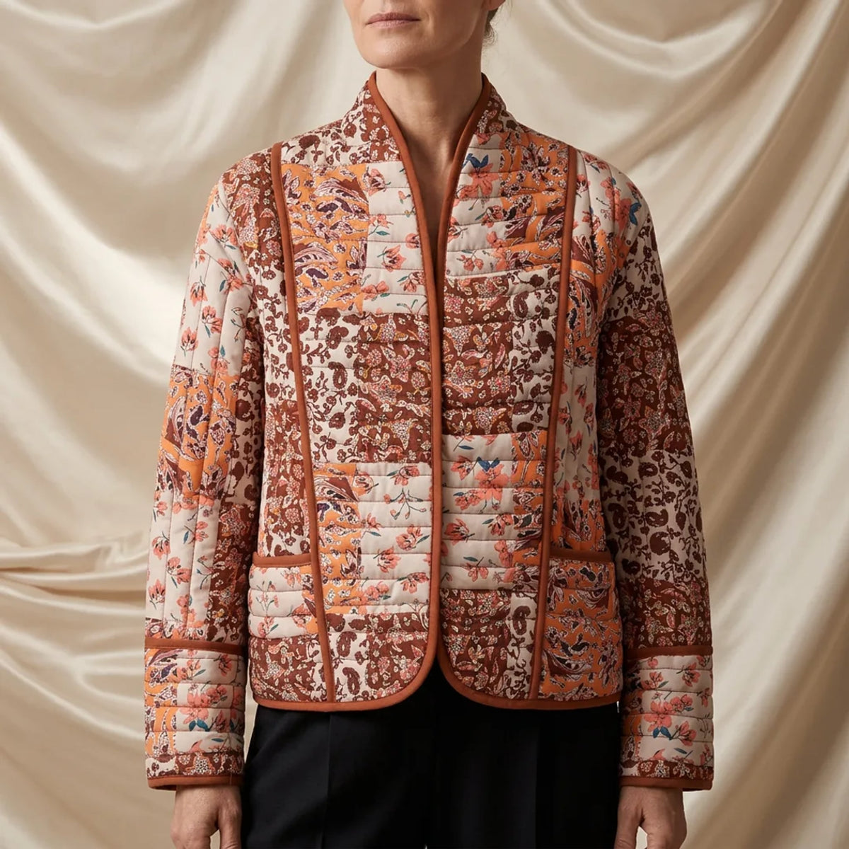 Avéra Open Front Quilted Layering Jacket