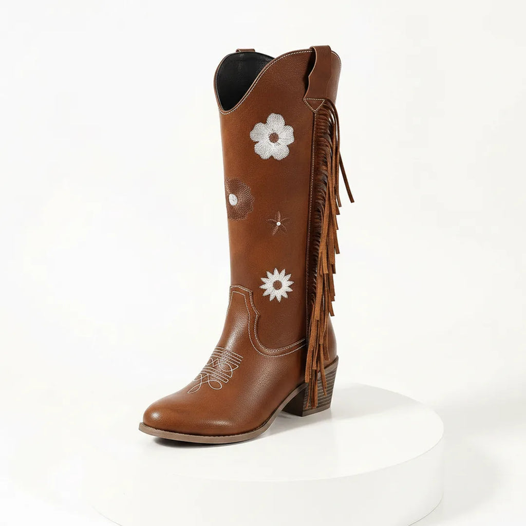 Élise Floral Western Cowboy Boots