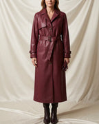 Léa Signature Vegan Leather Trench Coat
