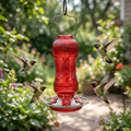 EdenCraft Artisan Glass Hummingbird Feeder with Ant Moat
