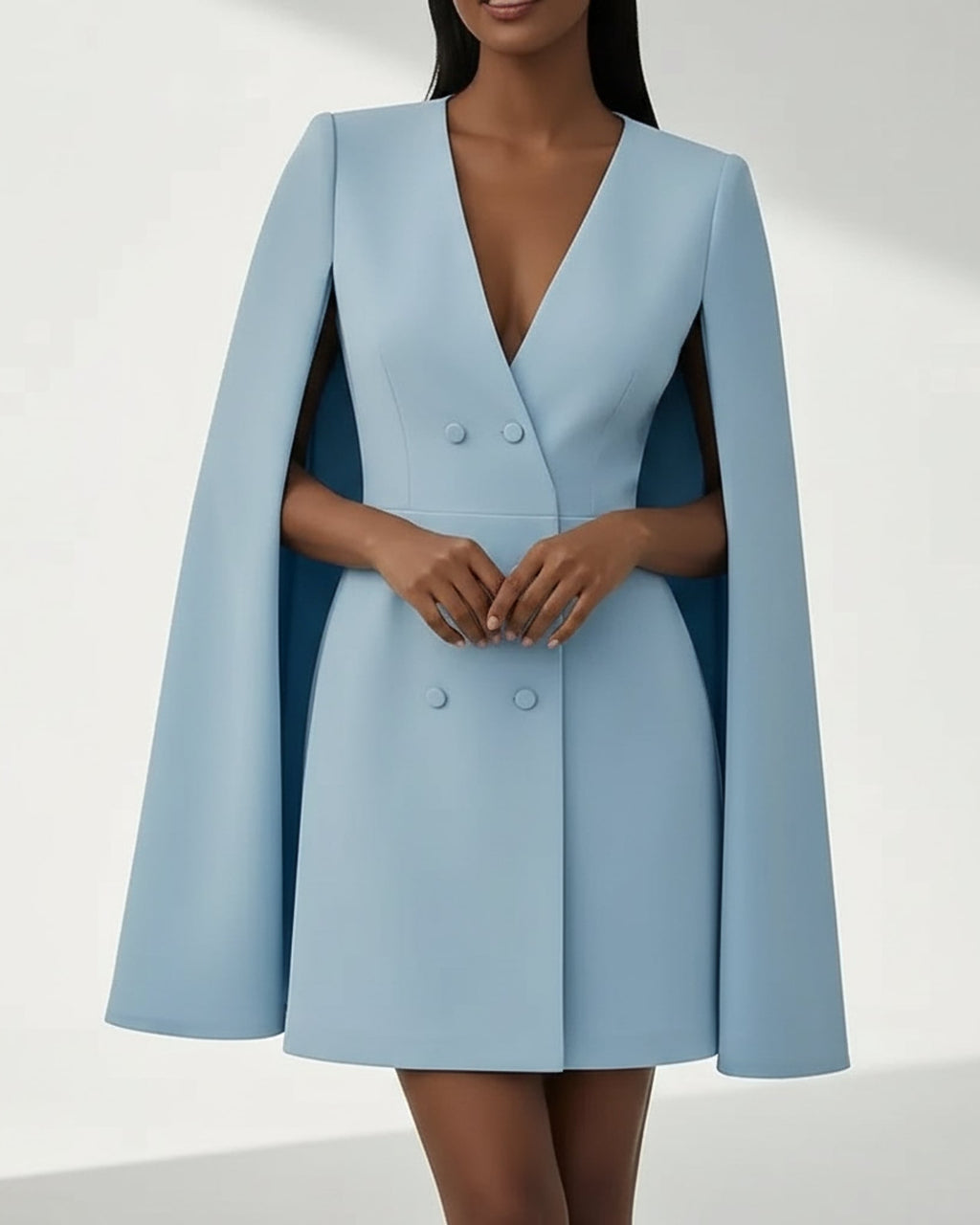 Léa Double-Breasted Shawl Business Casual Dress
