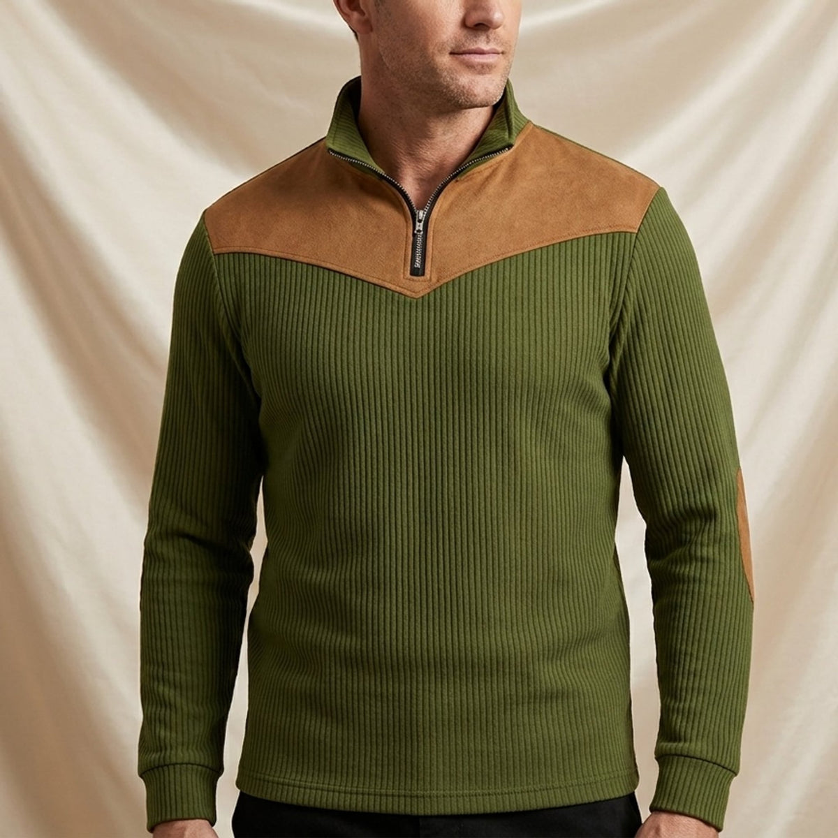 Blake Holloway Woodlands Ribbed Stand Collar Sweatshirt