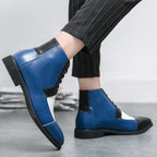 Stirling Patchwork High-Top Derby Boots
