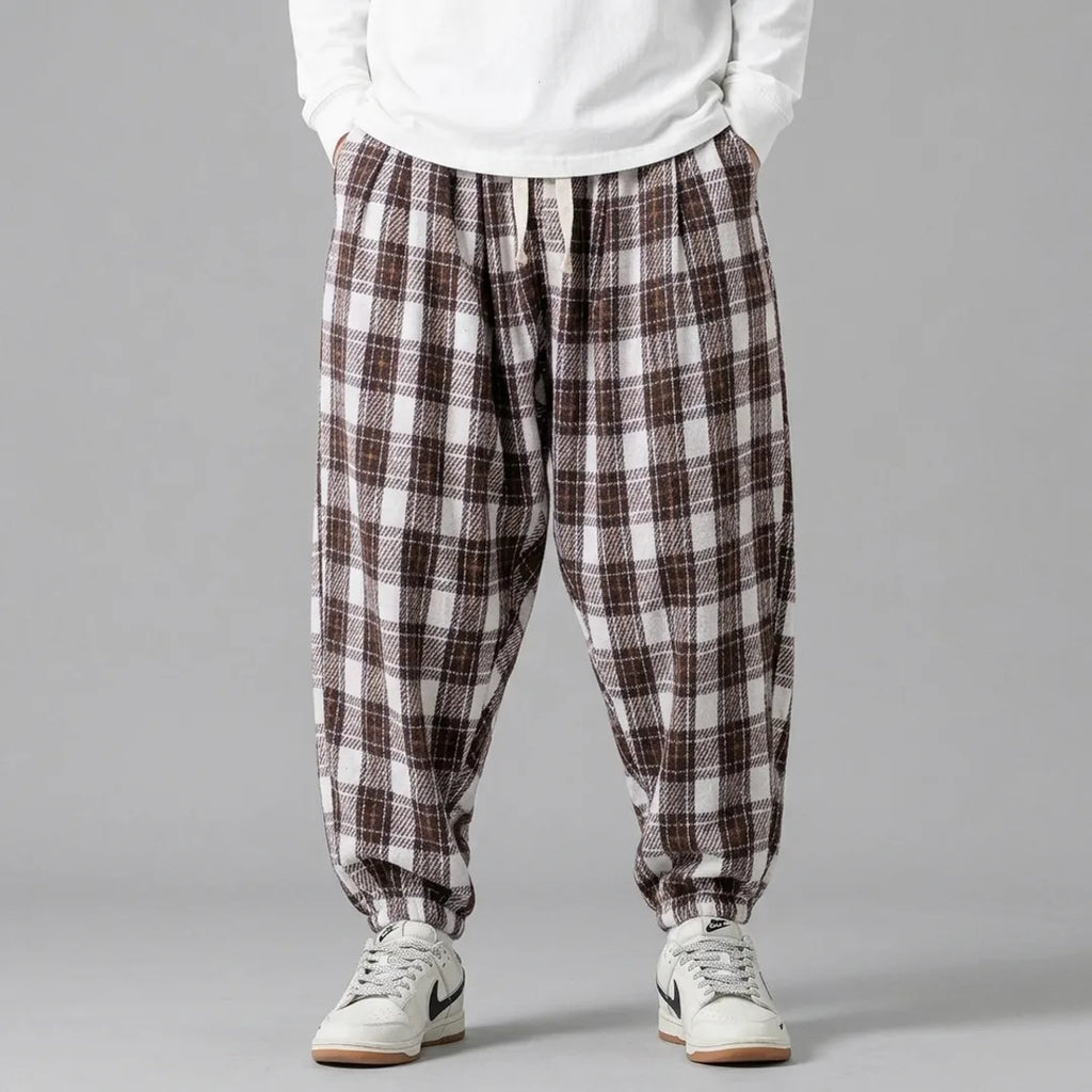 Donovan Plaid Baggy Jogger Pants
