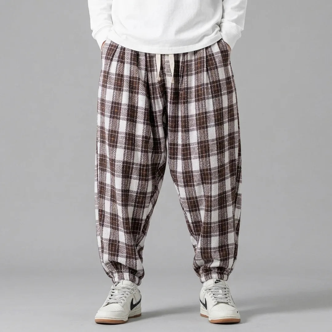 Donovan Plaid Baggy Jogger Pants