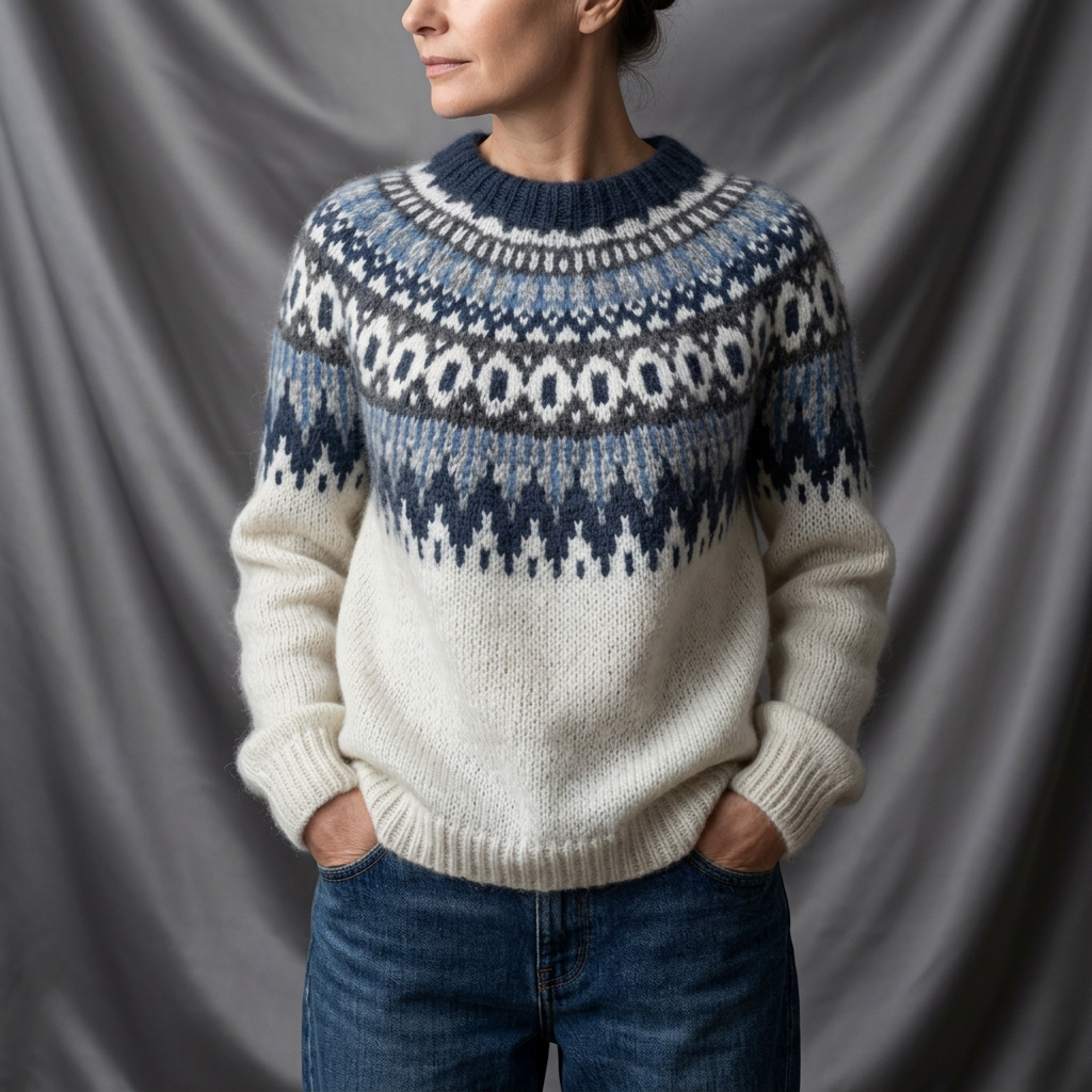 Léa Nordic Fair Isle Pullover Sweater