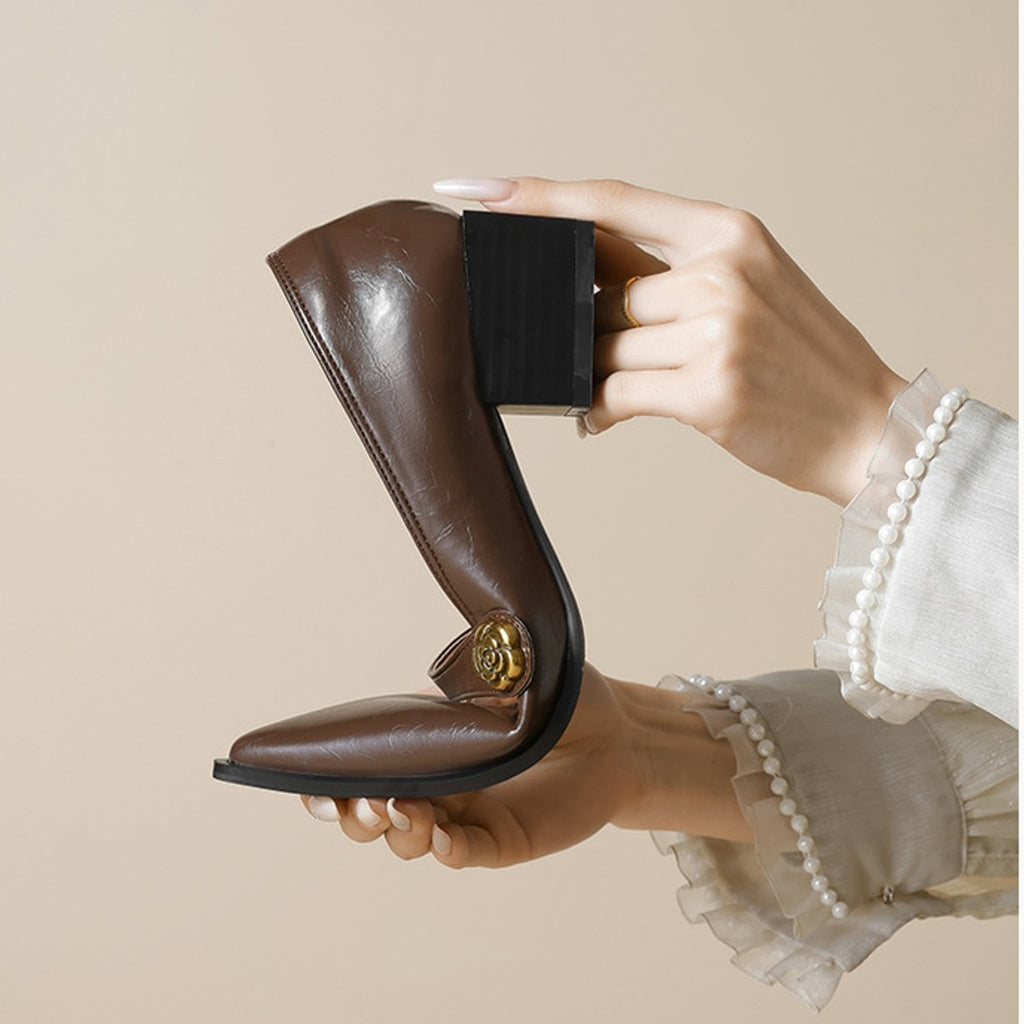 Élise French Retro Camellia Pump Heel