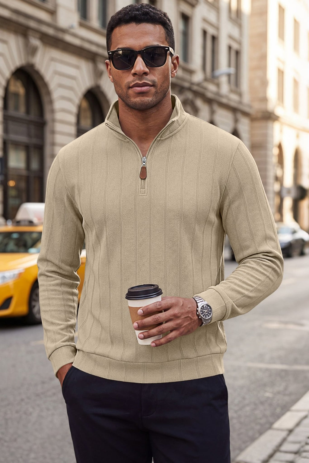 Blake Holloway Clifford Ribbed Half-Zip Pullover