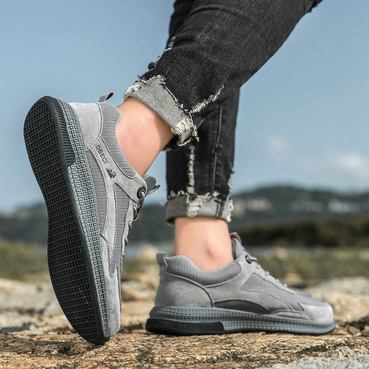Stryde Mesh & Suede Casual Trainer