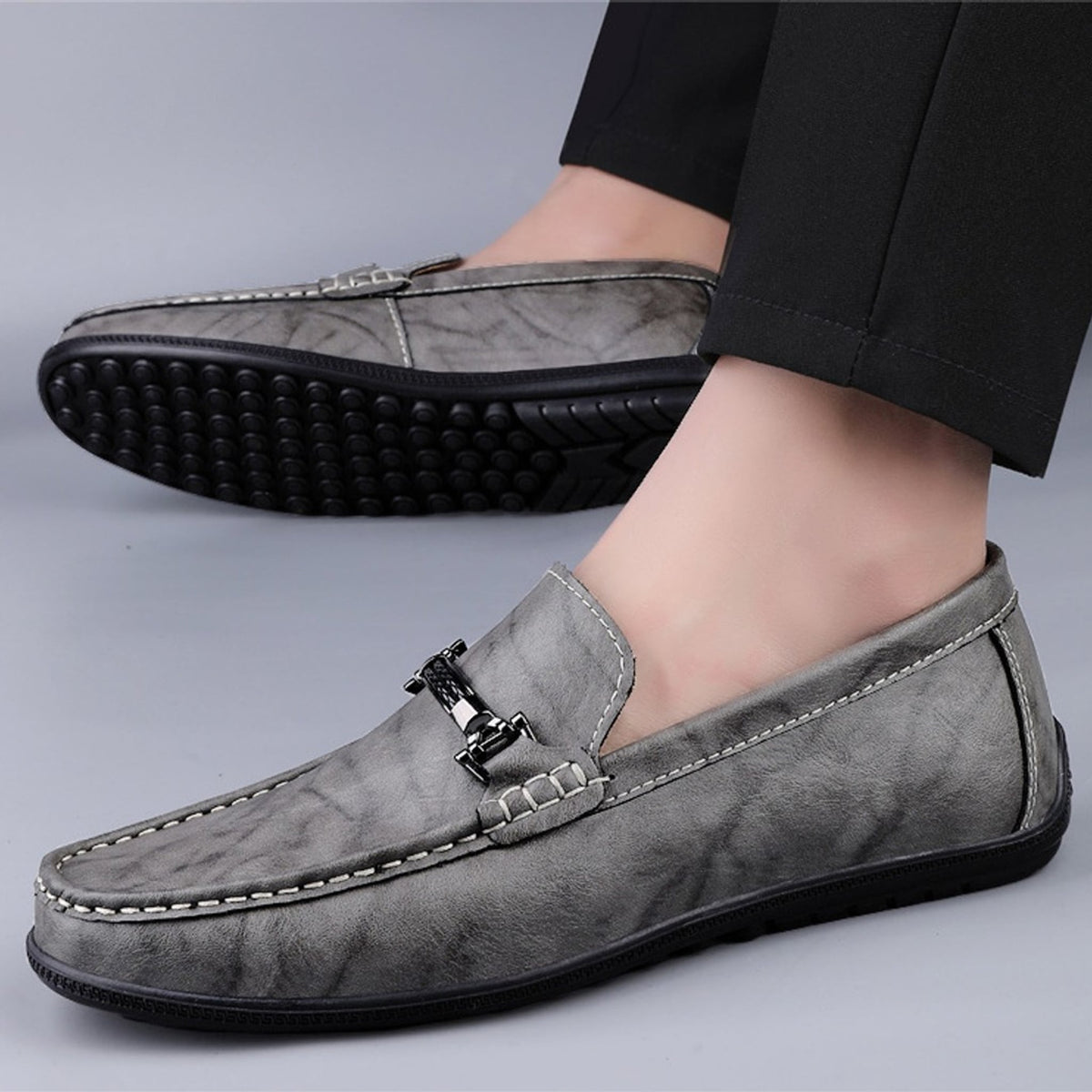 Rutherford Iron Buckle Slip-On Loafers