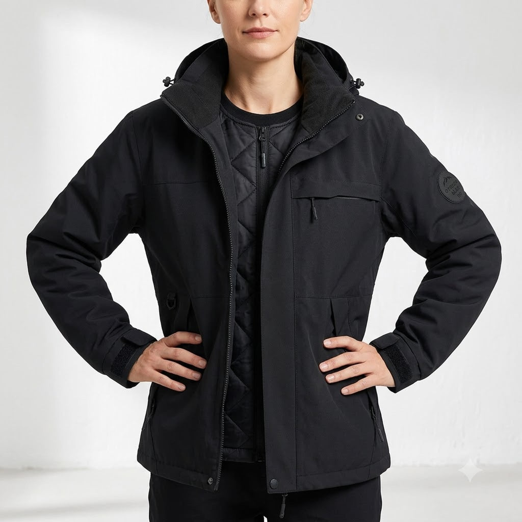 Ironpass Women's 3-in-1 All-Weather Waterproof Hiking Jacket