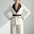 Léa Elegant Two-Piece Straight-Leg Suit