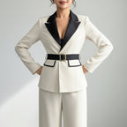 Léa Elegant Two-Piece Straight-Leg Suit