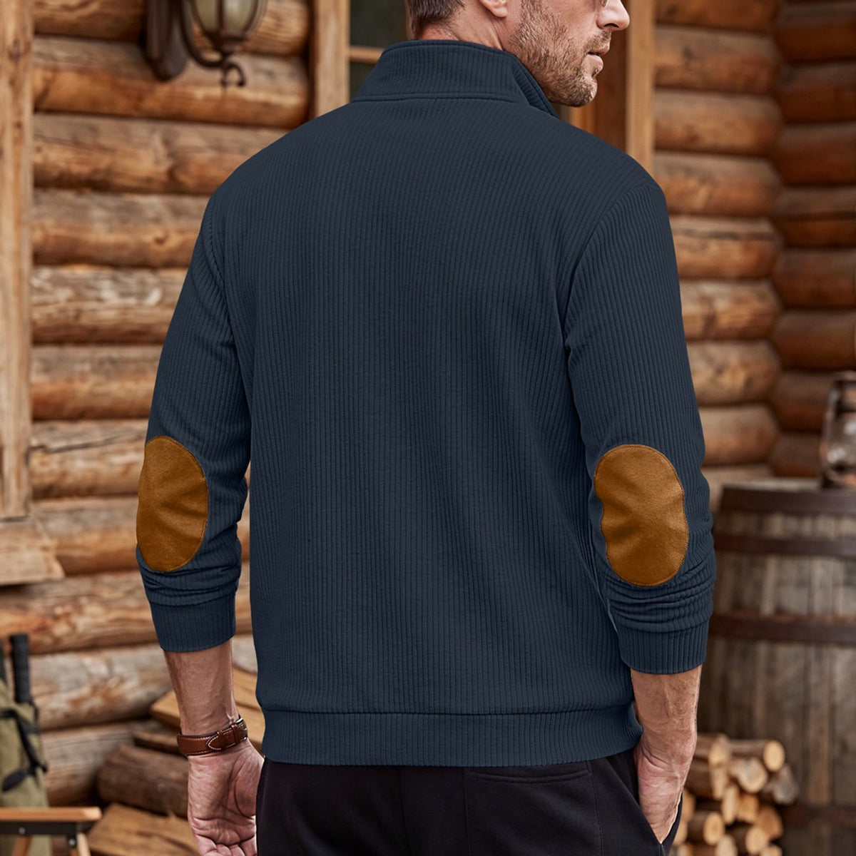 Blake Holloway Woodlands Ribbed Stand Collar Sweatshirt