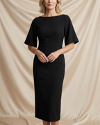 Penelope Waist-Cinching Dolman Sleeve Dress